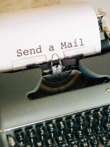 Letter Typed on Typewriter