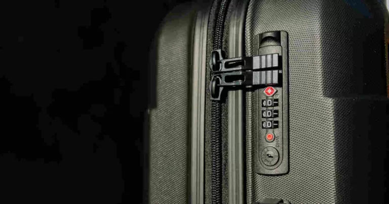 Black suitcase with built-in TSA lock