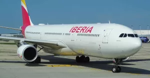 Iberia A330-300 flying to Madrid, Spain