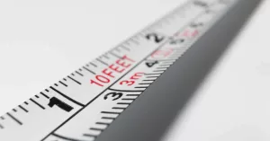 White 10 feet steel tape