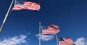 U.S. flags at Washington Monument